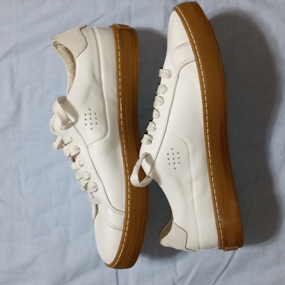 Sorel Womens White Leather Sneakers Size 7 Lace Up Shoes - Picture 3 of 10